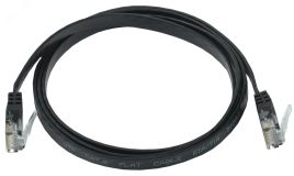 Патч-корд плоский категории 6 UTP 5м чёрный PC09-C06U-5M-FL ITK