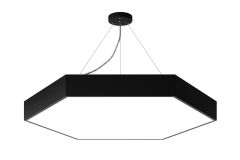 Светильник LED Geometria Hexagon SPO-122-B-40K-066 66Вт 4000К800*800*80 черный подвесной драйвер внутри Б0058877 ЭРА