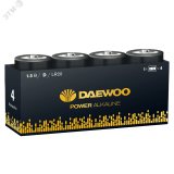 Элемент питания LR20 DAEWOO Power Alkaline, упаковка 4 шт. 4895205046573 JazzWay