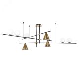 Люстра на штанге JACOB A7029PL-9BK Arte Lamp