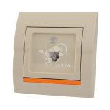 DERIY Розетка RJ11 евро крем 702-0303-137 Lezard