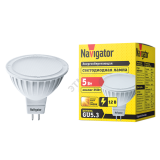 Лампа светодиодная LED 5вт 12в GU5.3 тепло-белая 18576 Navigator Group