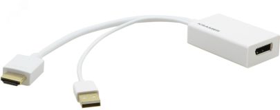 Переходник HDMI M на DisplayPort F, 4К, 0.15 м., белый 1000511437 Kramer