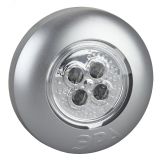SB-503 Фонарь пушлайт Аврора [4xLED, 3xAAA, серебристый, 1шт в кор] (60/240/1920) Б0029183 ЭРА