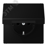 Розетка SCHUKO с крышкой, термопласт, черный      матовый LS1520BFKLSWM JUNG