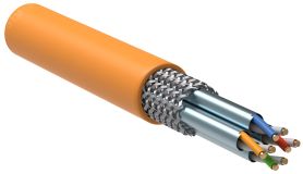 Витая пара S/FTP кат.7 4x2х23AWG solid LSZH 305м оранжевый LC1-C704-627 ITK