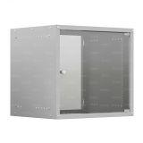 Шкаф настенный телекоммуникационный LIME 9U 550х600х500мм, 2 профиля 19, дверь стеклянная, боковые стенки несъемные, разобранный, серый RAL 7035 УТ000139662 NTSS