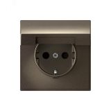 ARTGALLERY розетка с заземл. со шторк. с крышкой, 16А, IP20, механизм, мокко GAL000646 Systeme Electric