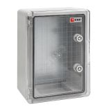Бокс пластиковый с монтажной платой прозр. дверь 300х200х130 мм IP65 PROxima PBT65MP001 EKF