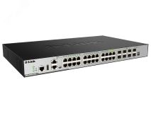 Коммутатор управляемый L3 20 портов 10/100/1000 Мб/с, 4хSFP+ 122149 D-Link