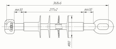 Изолятор натяжной композитный 10 кВ, 70 кН, гнездо-проушина SDI90.152R ENSTO/ЭНЕРВИК