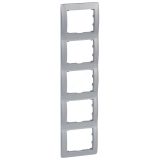Galea Life Рамка 5 постов вертикальная aluminium 771309 Legrand