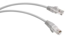 Патч-корд U/UTP категория 5е 2xRJ45 неэкранированный серый LSZH 0.5м WRline 520154 WRLine