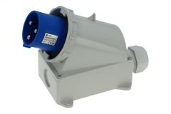 Вилка настенная 63A/230V/1P+N+E/IP67 00-00032409 INPIN