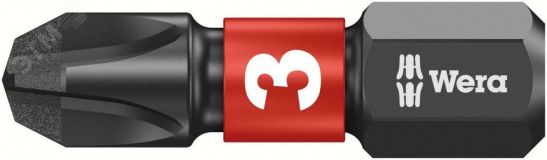 Бита ударная 851/1 IMP DC Impaktor PH алмазное покрытие хвостовик 1/4 C 6.3 PH 3 x 25 мм WE-057617 Wera
