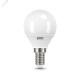 Лампа светодиодная LED 6 Вт 420 лм 3000К AC180-240В E14 шар P45 теплая Elementary 53116 GAUSS