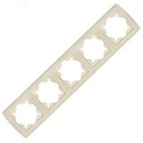 Маргарита Маргарита рамка пятиместная горизонтальная  сл.кость (ivory) (еврослот) 1084-I UNIVersal
