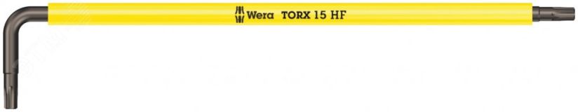 Ключ Г-образный 967 SXL HF TORX Multicolour с функцией фиксации крепежа удлиненный TX 15 x 123 мм WE-024474 Wera
