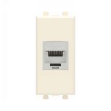 Avanti Компьютерная розетка RJ-45 без шторки модульная, кат.6А экранированная,  Ванильная дымка, 1 модуль 4405771 DKC