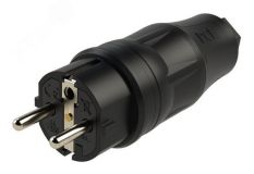 Вилка каб 16A/250V/2P+E/IP54 корпус черный 00-00028746 PCE