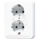 Розетка 16A 250V / 10A 250V сдвоенная CD5020NKIWW JUNG