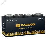 Элемент питания LR14 DAEWOO Power Alkaline,  упаковка 4 шт. 4895205046566 JazzWay