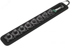 Пояс матерчатый Belt B 0/8 на 8 торцевых головок DR 3/8 пустой комплектация: 1x Belt B (матерчатый) на 8 инструментов неукомплектованный 45 x 275 мм 1x Набор полосок на липучках 30 200 x 30 мм WE-003980 Wera