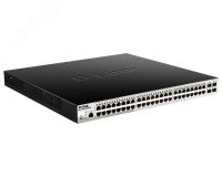 Коммутатор управляемый L2 PoE 52 порта, 48хPoE 10/100/1000 Мб/с, 4хSFP, 740 Вт 139839 D-Link