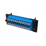 Планка адаптерная с установленными 12хLC Dupleх адаптерами (aligned key) (цвет адаптера - синий). OS2. 1 HU RNAP12L1US DKC