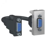 Розетка UNICA MODULAR HD15 female (VGA) 1 модуль алюминий