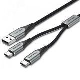 Кабель USB-см х 2 на USB 2.0 AM, 1 м. 1000702262 Vention