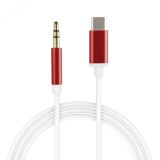 Аудио кабель Type C на AUX Jack 3.5 мм, ультрагибкий, 1 м., красный 1000603894 Greenconnect