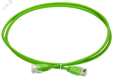 Патч-корд категории 6 UTP 1м slim без язычка зел. PC02-C06UL-1M-SL-NT ITK