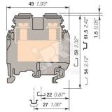 Клемма винтовая M35/16N 35 мм.кв синяя 1SNA125124R0100 TE Connectivity (Entrelec,Tyco)