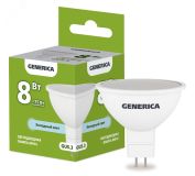 Лампа светодиодная MR16 софит 8Вт 230В 6500К GU5.3 GENERICA LL-MR16-08-230-65-GU5-G IEK