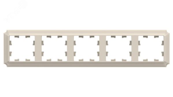 ATLASDESIGN ANTIQUE 5-постовая рамка, универсальная, БЕЖЕВЫЙ ATN100205 Systeme Electric