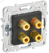SKANDY Аудиорозетка 4-местная SK-A01T титан IEK SK-S40-K48 IEK