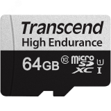 Карта памяти 64GB MicroSD 350V UHS I, SDXC, 95 МБ/с, Class 10 1000510067 Transcend