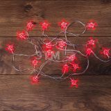 Гирлянда светодиодная Звездочки 20 LED красные 2,8 м 303-034 Neon-Night