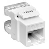 Модуль Keystone TERACOM PRO Cat.6 RJ-45 неэкранированный 110 IDC 180 градусов белый TRP-KSTN-180D-6UTP-WH EKF