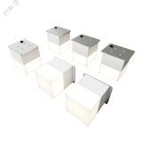 Светодиодный светильник RVE-LBX-LUMO40-PLAZA7510-6-GR (Квадрат Грильято 6шт 65х65х80мм 27Вт встраиваемый 4000K Белый) RVE00003273 RVElektro