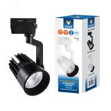Светильник-прожектор ULB-Q274 30W/4000К BLACK светодиодный трековый 3000 Лм Белый свет (4000К) Корпус черный ТМ Volpe UL-00005926 Uniel