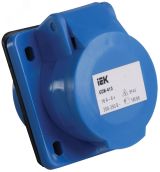 Розетка с заземлением 413 скрытая 2Р+Е 16А 220В IP44 PSR41-016-3 IEK