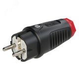 Вилка каб 16A/250V/2P+E/IP54 корпус черный, маркер красный 00-00026236 PCE