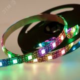 LED лента с USB коннектором 5 В, 10 мм, IP65, SMD 5050, 60 LED/m, цвет свечения RGB 141-387 REXANT