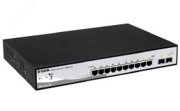 Коммутатор управляемый L2 PoE 8 портов 10/100/1000 Мб/с, 2хSFP, 65 Вт 1927748 D-Link
