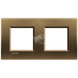 LivingLight Рамка прямоугольная 2 поста Бронза LNA4802M2BZ BTicino