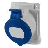 Розетка скрытой установки с наклоном  IP44 32А 2P+E 230В. Пружинный зажим. DIS4133263F DKC