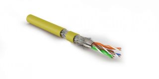 Кабель SFTP4-C7-P26-IN-LSZH-YL-500 (500 м) витая параэкранированная S/FTPкат.7 445158 Hyperline