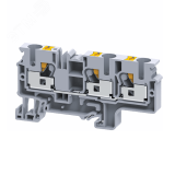 Клемма с 3-мя контактами push-in 10 кв.мм OptiClip СP-10-TRIPLET-I-серый 331852 КЭАЗ